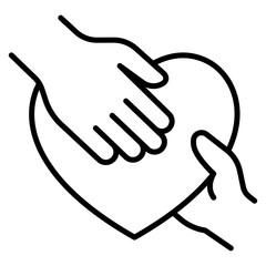 Giving love icon