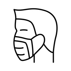 Wearing mask icon