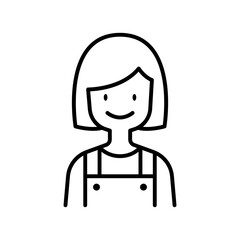 Female technician icon