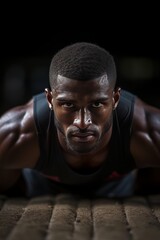 An Athlete Displaying Determination And Ambition, Generative AI