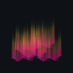 Aurora Logo, Sky Nature Landscape Design, Symbol Vector Illustration Template