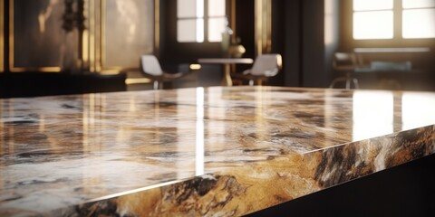 empty marmer , marbles texture table blurred  office hotel