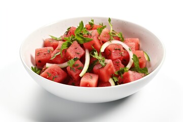 watermelon salad with feta cheese and basil