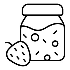 Strawberry jam icon
