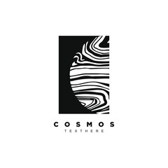 Abstract half planet logo design. Space galaxy logo for your brand or business © restu