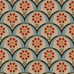 seamless retro floral pattern