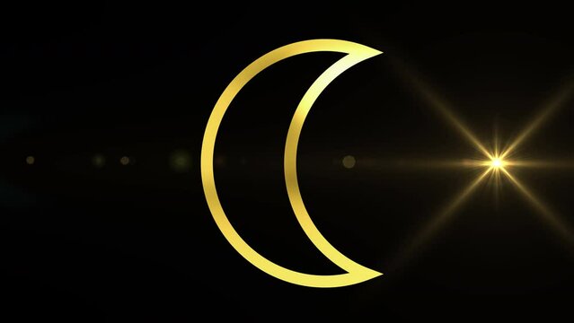 Moon Sign Astrology Animated, with ALPHA Channel (Transparent Background) In 4K Resolution