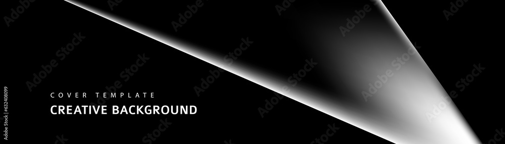 Poster abstract black, white and gray triangle overlaying layer background. modern style. you can use for a