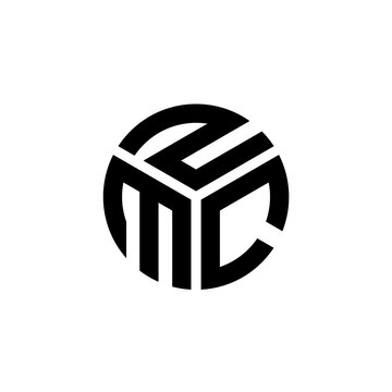 ZMC letter logo design on white background. ZMC creative initials letter logo concept. ZMC letter design.
