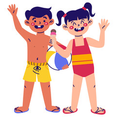 Summer Children Illustration