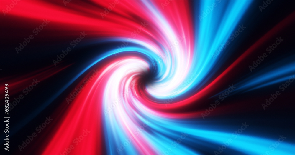 Aufkleber abstract blue red swirl twisted abstract tunnel from lines background