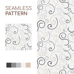 Seamless Patterns of Swirl Line Background. Suitable for fashion, fabric, wallpaper, and all prints. vector illustration