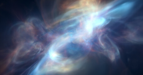 Abstract cosmic multi-colored transparent energy waves glowing background