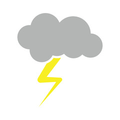 Thunder icon design template vector isolated