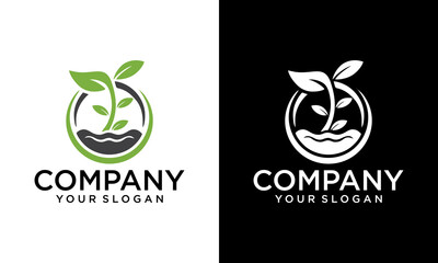 Agriculture logo template suitable for businesses and product names. This stylish logo design could be used for different purposes for a company, product, service or for all your ideas.
