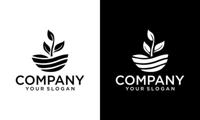Obraz premium Agriculture logo template suitable for businesses and product names. This stylish logo design could be used for different purposes for a company, product, service or for all your ideas.