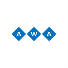 AWA letter logo design on white background. AWA creative initials letter logo concept. AWA letter design.
 - obrazy, fototapety, plakaty