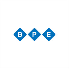 BPE letter technology logo design on white background. BPE creative initials letter IT logo concept. BPE setting shape design
