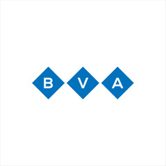 BVA letter technology logo design on white background. BVA creative initials letter IT logo concept. BVA setting shape design
