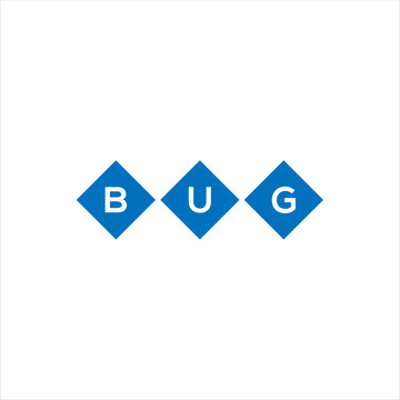 BUG letter technology logo design on white background. BUG creative initials letter IT logo concept. BUG setting shape design
