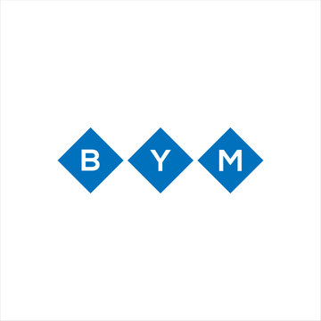 BYM letter technology logo design on white background. BYM creative initials letter IT logo concept. BYM setting shape design

