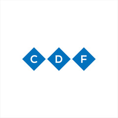 CDF letter technology logo design on white background. CDF creative initials letter IT logo concept. CDF setting shape design
