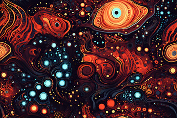 abstract seamless pattern,circle,backdrop,black,shape,Ai generated