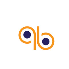 Modern  letter q and b abstract digital alphabet font. Minimal technology typography, Creative with vector illustration