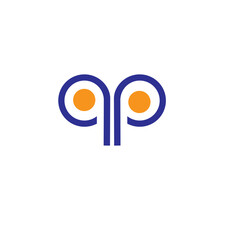 Modern  letter q and p abstract digital alphabet font. Minimal technology typography, Creative with vector illustration