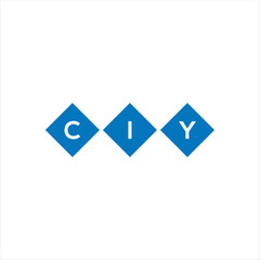 CIY letter technology logo design on white background. CIY creative initials letter IT logo concept. CIY setting shape design
