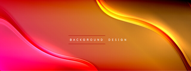 Vector abstract background - liquid transparent bubble shapes on fluid gradient with shadows and light effects