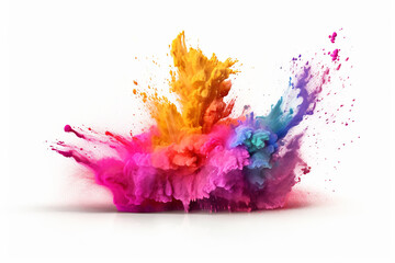 Fototapeta na wymiar colored powder explosion, colorful powder