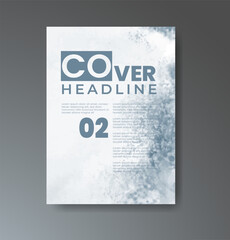 Cover template with watercolor background. Design for your cover, date, postcard, banner, logo.