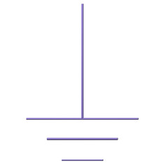 ground symbol icon isolated on the white background