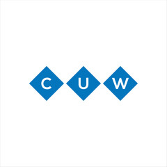 CUW letter technology logo design on white background. CUW creative initials letter IT logo concept. CUW setting shape design
