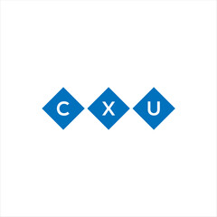 CXU letter technology logo design on white background. CXU creative initials letter IT logo concept. CXU setting shape design
