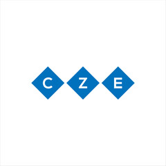 CZE letter technology logo design on white background. CZE creative initials letter IT logo concept. CZE setting shape design
