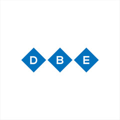 Fototapeta premium DBE letter technology logo design on white background. DBE creative initials letter IT logo concept. DBE setting shape design 