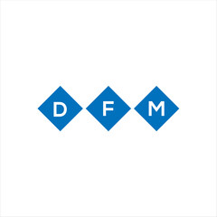 DFM letter technology logo design on white background. DFM creative initials letter IT logo concept. DFM setting shape design
