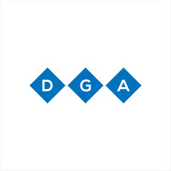 DGA letter technology logo design on white background. DGA creative initials letter IT logo concept. DGA setting shape design
