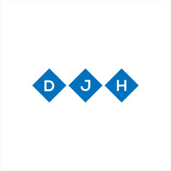 DJH letter technology logo design on white background. DJH creative initials letter IT logo concept. DJH setting shape design
