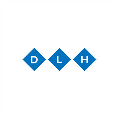 DLH letter technology logo design on white background. DLH creative initials letter IT logo concept. DLH setting shape design
