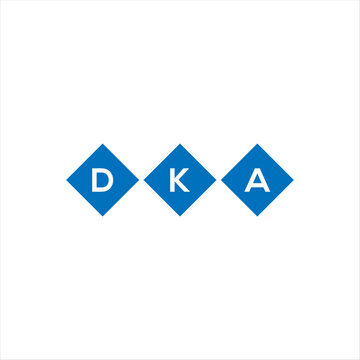 DKA letter technology logo design on white background. DKA creative initials letter IT logo concept. DKA setting shape design
