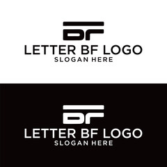 BF Alphabet initial Letter Abstract Monogram Icon Logo vector illustration