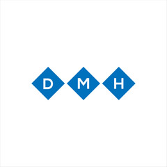 DMH letter technology logo design on white background. DMH creative initials letter IT logo concept. DMH setting shape design
