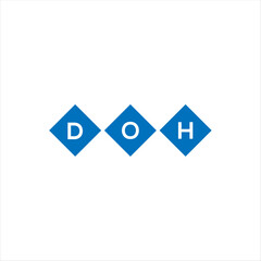 DOH letter technology logo design on white background. DOH creative initials letter IT logo concept. DOH setting shape design
