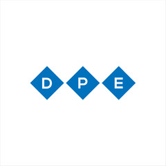 DPE letter technology logo design on white background. DPE creative initials letter IT logo concept. DPE setting shape design
