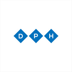 DPH letter technology logo design on white background. DPH creative initials letter IT logo concept. DPH setting shape design
