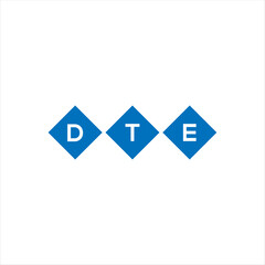 DTE letter technology logo design on white background. DTE creative initials letter IT logo concept. DTE setting shape design
