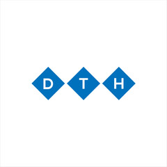 DTH letter technology logo design on white background. DTH creative initials letter IT logo concept. DTH setting shape design
